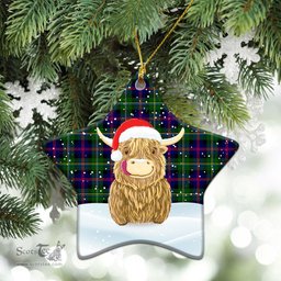 Scottish Malcolm Tartan Christmas Ceramic Ornament - Highland Cows Style - Tartan Plaid Christmas Decor Scottish Plaid Tartan Plaid - ScotsTee - scotstee.com