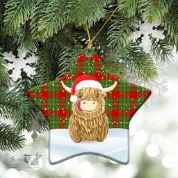 Scottish MacGregor Modern Tartan Christmas Ceramic Ornament - Highland Cows Style - Tartan Plaid Christmas Decor Scottish Plaid Tartan Plaid - ScotsTee - scotstee.com