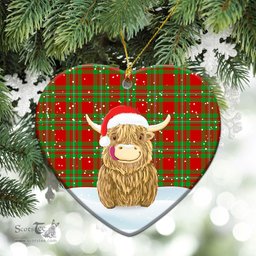 Scottish MacGregor Modern Tartan Christmas Ceramic Ornament - Highland Cows Style - Tartan Plaid Christmas Decor Scottish Plaid Tartan Plaid - ScotsTee - scotstee.com