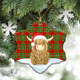 Scottish MacGregor Modern Tartan Christmas Ceramic Ornament - Highland Cows Style - Tartan Plaid Christmas Decor Scottish Plaid Tartan Plaid - ScotsTee - scotstee.com