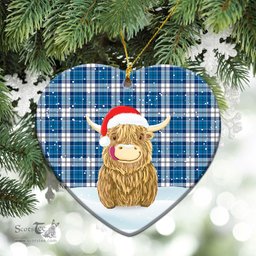 Scottish Roberton Tartan Christmas Ceramic Ornament - Highland Cows Style - Tartan Plaid Christmas Decor Scottish Plaid Tartan Plaid - ScotsTee - scotstee.com