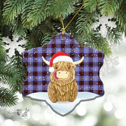 Scottish Rutherford Tartan Christmas Ceramic Ornament - Highland Cows Style - Tartan Plaid Christmas Decor Scottish Plaid Tartan Plaid - ScotsTee - scotstee.com