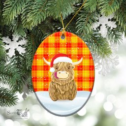 Scottish MacMillan Tartan Christmas Ceramic Ornament - Highland Cows Style - Tartan Plaid Christmas Decor Scottish Plaid Tartan Plaid - ScotsTee - scotstee.com