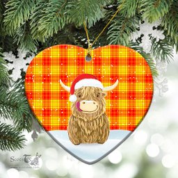 Scottish MacMillan Tartan Christmas Ceramic Ornament - Highland Cows Style - Tartan Plaid Christmas Decor Scottish Plaid Tartan Plaid - ScotsTee - scotstee.com