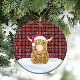 Scottish MacDuff Modern Tartan Christmas Ceramic Ornament - Highland Cows Style - Tartan Plaid Christmas Decor Scottish Plaid Tartan Plaid - ScotsTee - scotstee.com