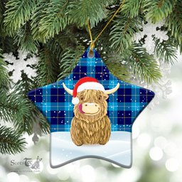 Scottish McKerrell Tartan Christmas Ceramic Ornament - Highland Cows Style - Tartan Plaid Christmas Decor Scottish Plaid Tartan Plaid - ScotsTee - scotstee.com