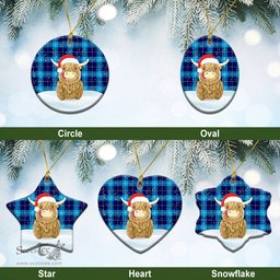 Scottish McKerrell Tartan Christmas Ceramic Ornament - Highland Cows Style - Tartan Plaid Christmas Decor Scottish Plaid Tartan Plaid - ScotsTee - scotstee.com