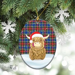 Scottish MacBeth Modern Tartan Christmas Ceramic Ornament - Highland Cows Style - Tartan Plaid Christmas Decor Scottish Plaid Tartan Plaid - ScotsTee - scotstee.com