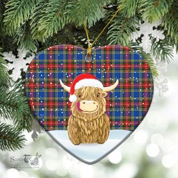 Scottish MacBeth Modern Tartan Christmas Ceramic Ornament - Highland Cows Style - Tartan Plaid Christmas Decor Scottish Plaid Tartan Plaid - ScotsTee - scotstee.com