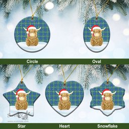 Scottish MacIntyre Hunting Ancient Tartan Christmas Ceramic Ornament - Highland Cows Style - Tartan Plaid Christmas Decor Scottish Plaid Tartan Plaid - ScotsTee - scotstee.com