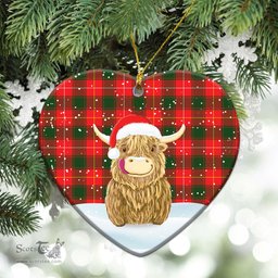 Scottish MacFie Tartan Christmas Ceramic Ornament - Highland Cows Style - Tartan Plaid Christmas Decor Scottish Plaid Tartan Plaid - ScotsTee - scotstee.com