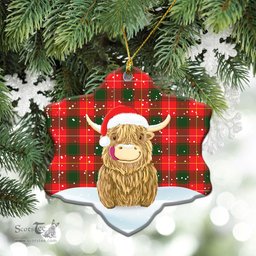 Scottish MacFie Tartan Christmas Ceramic Ornament - Highland Cows Style - Tartan Plaid Christmas Decor Scottish Plaid Tartan Plaid - ScotsTee - scotstee.com