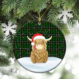 Scottish MacAlpine Modern Tartan Christmas Ceramic Ornament - Highland Cows Style - Tartan Plaid Christmas Decor Scottish Plaid Tartan Plaid - ScotsTee - scotstee.com