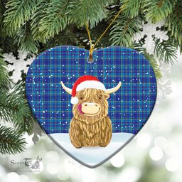 Scottish Mercer Modern Tartan Christmas Ceramic Ornament - Highland Cows Style - Tartan Plaid Christmas Decor Scottish Plaid Tartan Plaid - ScotsTee - scotstee.com