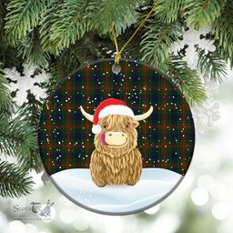 Scottish McCarter Tartan Christmas Ceramic Ornament - Highland Cows Style - Tartan Plaid Christmas Decor Scottish Plaid Tartan Plaid - ScotsTee - scotstee.com