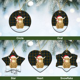 Scottish McCarter Tartan Christmas Ceramic Ornament - Highland Cows Style - Tartan Plaid Christmas Decor Scottish Plaid Tartan Plaid - ScotsTee - scotstee.com