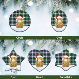 Scottish MacKenzie Dress Modern Tartan Christmas Ceramic Ornament - Highland Cows Style - Tartan Plaid Christmas Decor Scottish Plaid Tartan Plaid - ScotsTee - scotstee.com