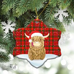 Scottish Munro Modern Tartan Christmas Ceramic Ornament - Highland Cows Style - Tartan Plaid Christmas Decor Scottish Plaid Tartan Plaid - ScotsTee - scotstee.com