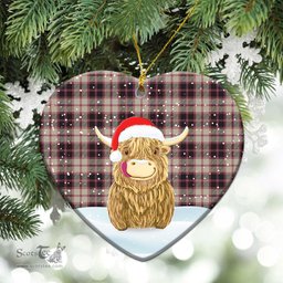 Scottish MacPherson Hunting Ancient Tartan Christmas Ceramic Ornament - Highland Cows Style - Tartan Plaid Christmas Decor Scottish Plaid Tartan Plaid - ScotsTee - scotstee.com
