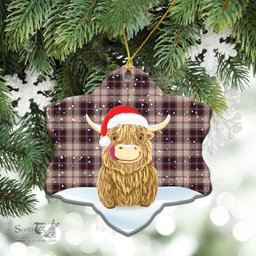 Scottish MacPherson Hunting Ancient Tartan Christmas Ceramic Ornament - Highland Cows Style - Tartan Plaid Christmas Decor Scottish Plaid Tartan Plaid - ScotsTee - scotstee.com