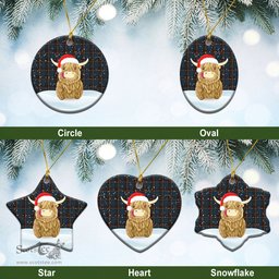 Scottish Renton Tartan Christmas Ceramic Ornament - Highland Cows Style - Tartan Plaid Christmas Decor Scottish Plaid Tartan Plaid - ScotsTee - scotstee.com