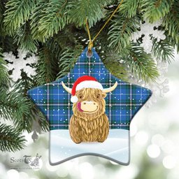Scottish McLucas Tartan Christmas Ceramic Ornament - Highland Cows Style - Tartan Plaid Christmas Decor Scottish Plaid Tartan Plaid - ScotsTee - scotstee.com