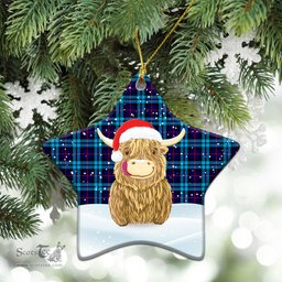 Scottish MacCorquodale Tartan Christmas Ceramic Ornament - Highland Cows Style - Tartan Plaid Christmas Decor Scottish Plaid Tartan Plaid - ScotsTee - scotstee.com