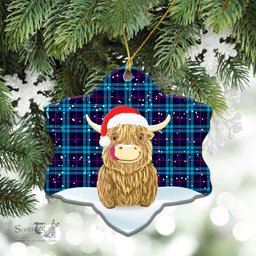 Scottish MacCorquodale Tartan Christmas Ceramic Ornament - Highland Cows Style - Tartan Plaid Christmas Decor Scottish Plaid Tartan Plaid - ScotsTee - scotstee.com
