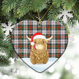 Scottish MacDuff Dress Ancient Tartan Christmas Ceramic Ornament - Highland Cows Style - Tartan Plaid Christmas Decor Scottish Plaid Tartan Plaid - ScotsTee - scotstee.com