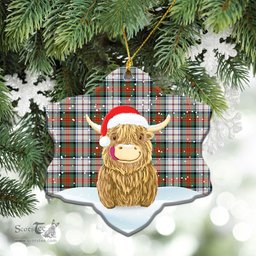 Scottish MacDuff Dress Ancient Tartan Christmas Ceramic Ornament - Highland Cows Style - Tartan Plaid Christmas Decor Scottish Plaid Tartan Plaid - ScotsTee - scotstee.com
