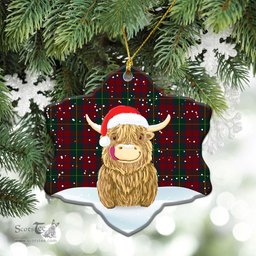 Scottish McCarthy Tartan Christmas Ceramic Ornament - Highland Cows Style - Tartan Plaid Christmas Decor Scottish Plaid Tartan Plaid - ScotsTee - scotstee.com