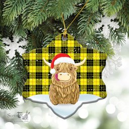 Scottish MacLeod of Lewis Modern Tartan Christmas Ceramic Ornament - Highland Cows Style - Tartan Plaid Christmas Decor Scottish Plaid Tartan Plaid - ScotsTee - scotstee.com