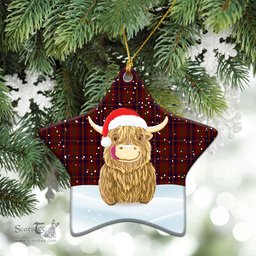 Scottish Walker Tartan Christmas Ceramic Ornament - Highland Cows Style - Tartan Plaid Christmas Decor Scottish Plaid Tartan Plaid - ScotsTee - scotstee.com