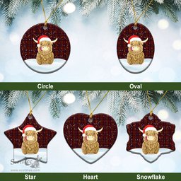 Scottish Walker Tartan Christmas Ceramic Ornament - Highland Cows Style - Tartan Plaid Christmas Decor Scottish Plaid Tartan Plaid - ScotsTee - scotstee.com