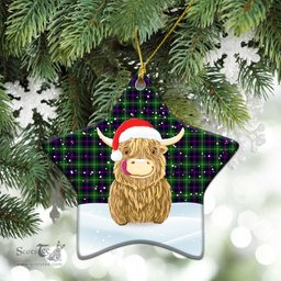Scottish Sutherland Modern Tartan Christmas Ceramic Ornament - Highland Cows Style - Tartan Plaid Christmas Decor Scottish Plaid Tartan Plaid - ScotsTee - scotstee.com