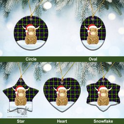 Scottish Watson Modern Tartan Christmas Ceramic Ornament - Highland Cows Style - Tartan Plaid Christmas Decor Scottish Plaid Tartan Plaid - ScotsTee - scotstee.com