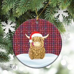 Scottish Straiton Tartan Christmas Ceramic Ornament - Highland Cows Style - Tartan Plaid Christmas Decor Scottish Plaid Tartan Plaid - ScotsTee - scotstee.com