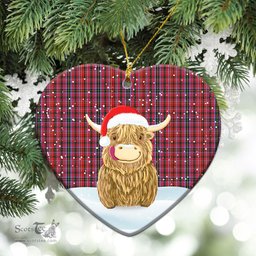 Scottish Straiton Tartan Christmas Ceramic Ornament - Highland Cows Style - Tartan Plaid Christmas Decor Scottish Plaid Tartan Plaid - ScotsTee - scotstee.com
