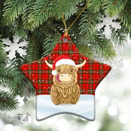 Scottish Scott Modern Tartan Christmas Ceramic Ornament - Highland Cows Style - Tartan Plaid Christmas Decor Scottish Plaid Tartan Plaid - ScotsTee - scotstee.com