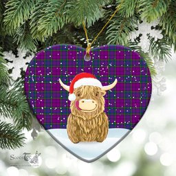 Scottish Wardlaw Modern Tartan Christmas Ceramic Ornament - Highland Cows Style - Tartan Plaid Christmas Decor Scottish Plaid Tartan Plaid - ScotsTee - scotstee.com