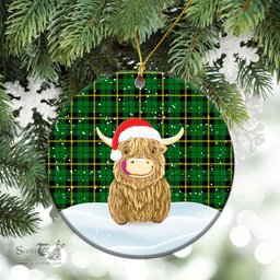 Scottish Wallace Hunting Modern Tartan Christmas Ceramic Ornament - Highland Cows Style - Tartan Plaid Christmas Decor Scottish Plaid Tartan Plaid - ScotsTee - scotstee.com