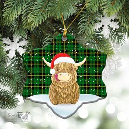 Scottish Wallace Hunting Modern Tartan Christmas Ceramic Ornament - Highland Cows Style - Tartan Plaid Christmas Decor Scottish Plaid Tartan Plaid - ScotsTee - scotstee.com