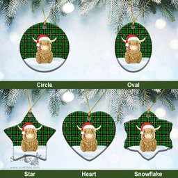 Scottish Wallace Hunting Modern Tartan Christmas Ceramic Ornament - Highland Cows Style - Tartan Plaid Christmas Decor Scottish Plaid Tartan Plaid - ScotsTee - scotstee.com