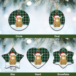 Scottish Wallace Hunting Ancient Tartan Christmas Ceramic Ornament - Highland Cows Style - Tartan Plaid Christmas Decor Scottish Plaid Tartan Plaid - ScotsTee - scotstee.com