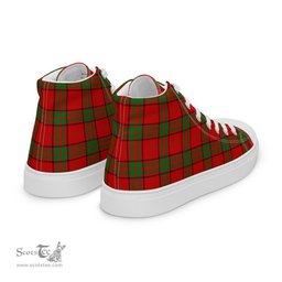 Tartan Men High Top Shoes Clan Herries Plaid Converse High Tops Sneakers, Converse Christmas Sneakers Plaid High Top Shoes For Men