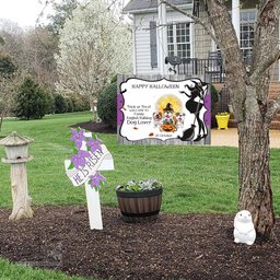 Halloween Decorations Outdoor Halloween Yard Sign Cute English Bulldog Mummy Witch Dog Moon Ghosts Halloween Yard Decorations - Scotstee Shop