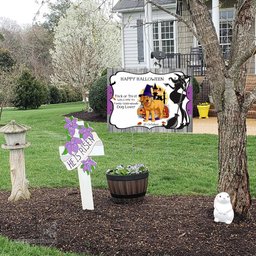 Halloween Decorations Outdoor Halloween Yard Sign Funny Halloween Goldendoodle Dog Witch Pumpkin Halloween Yard Decorations - Scotstee Shop
