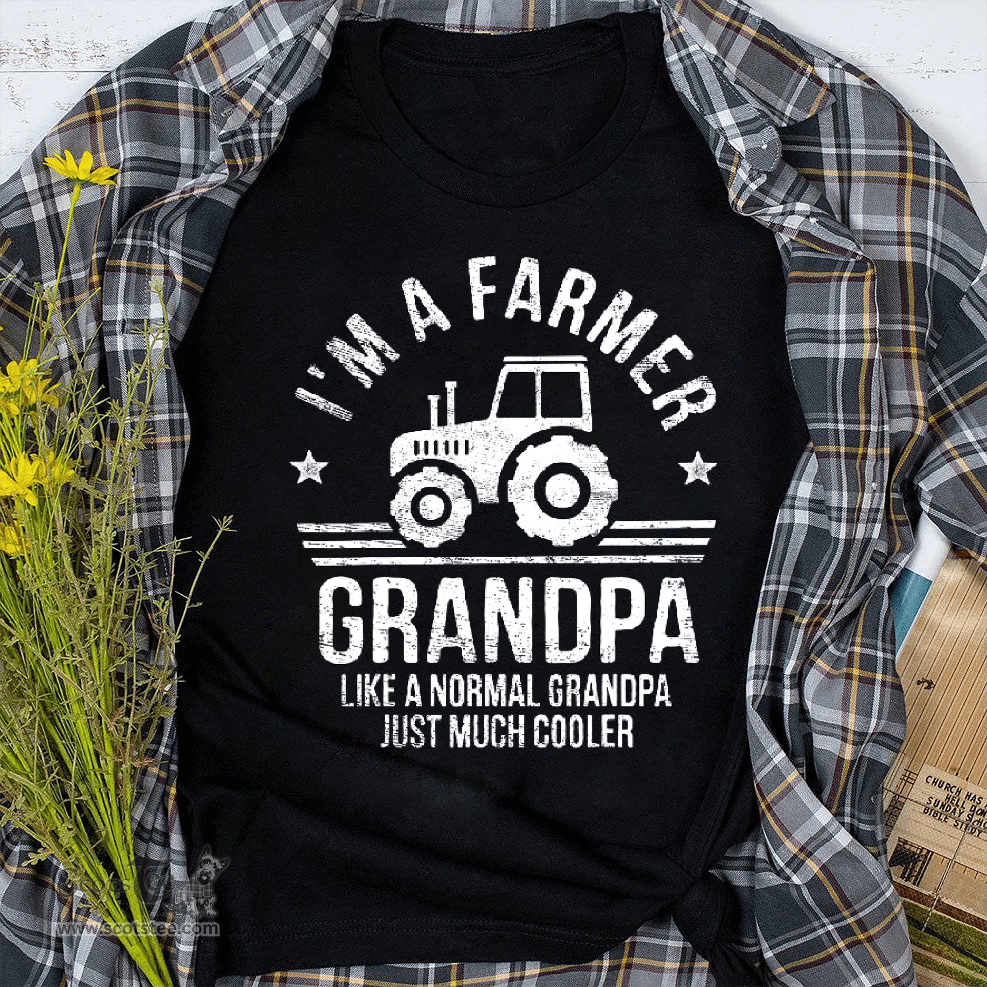 I'm A Farmer Grandpa Rancher Gifts Father's Day Shirt Tractor Farm Farming Shirt - Scotstee Shop