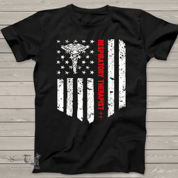 Scotstee Shop - Products Respiratory Therapy Shirts Respiratory Therapist American Flag Patriotic Medicine Gift 4th Of July Shirt