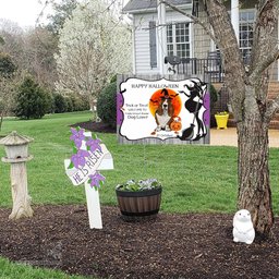 Halloween Yard Sign Funny Dog Basset Hound Jack O Lantern Pumpkin Halloween Yard Decorations - Scotstee Shop